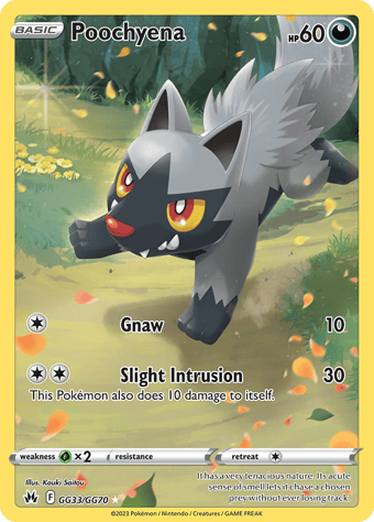 Poochyena Crown Zenith Pokemon Card