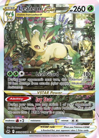 Leafeon VSTAR Crown Zenith Pokemon Card