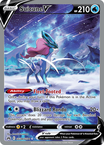 Suicune V Crown Zenith Pokemon Card