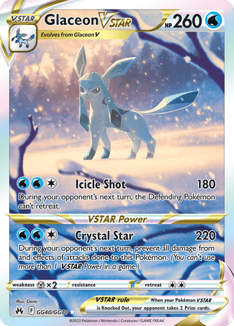 Glaceon VSTAR Crown Zenith Pokemon Card