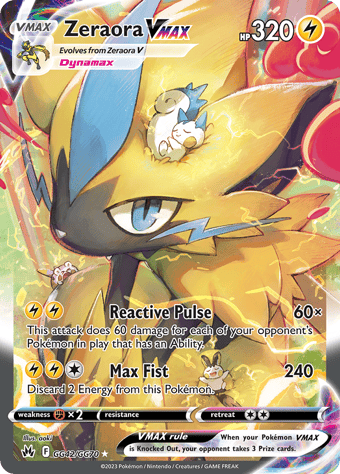 Zeraora VMAX Crown Zenith Pokemon Card