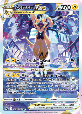 Zeraora VSTAR Crown Zenith Pokemon Card