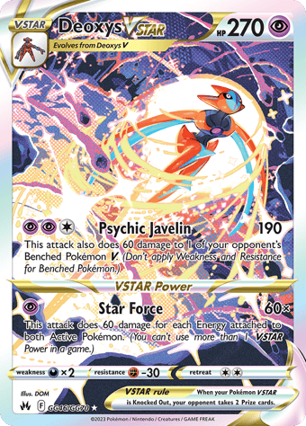 Deoxys VSTAR Crown Zenith Pokemon Card
