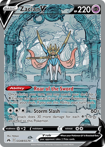 Zacian V Crown Zenith Pokemon Card