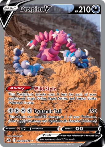Drapion V Crown Zenith Pokemon Card