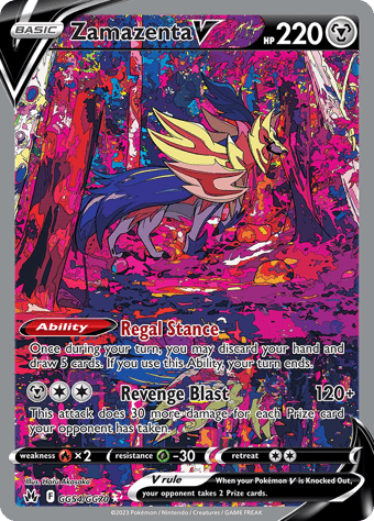 Zamazenta V Crown Zenith Pokemon Card