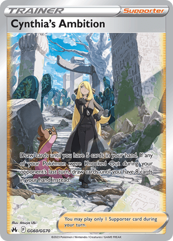 Cynthia's Ambition Crown Zenith Pokemon Card