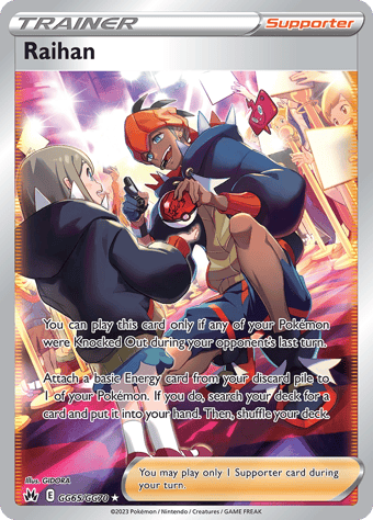 Raihan Crown Zenith Pokemon Card