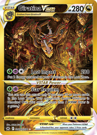 Giratina VSTAR Crown Zenith Pokemon Card