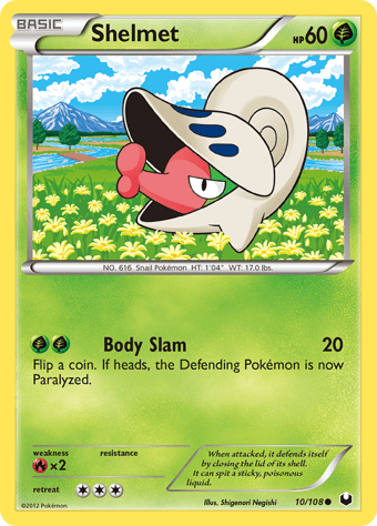 Shelmet Dark Explorers Pokemon Card