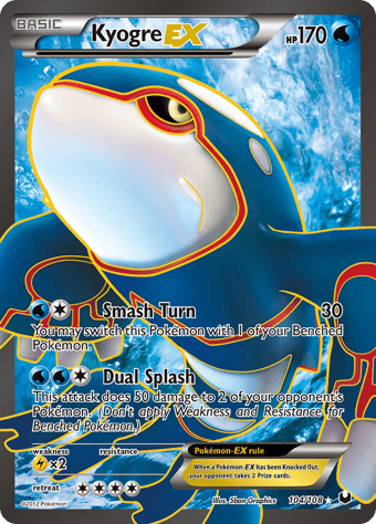 Kyogre-EX Dark Explorers Pokemon Card