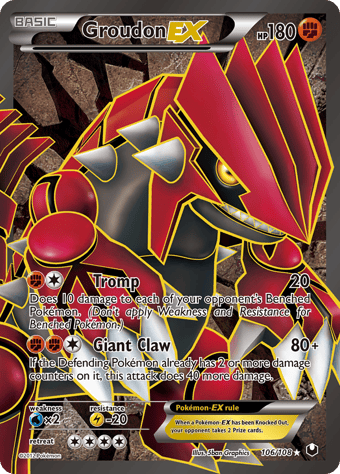 Groudon-EX Dark Explorers Pokemon Card