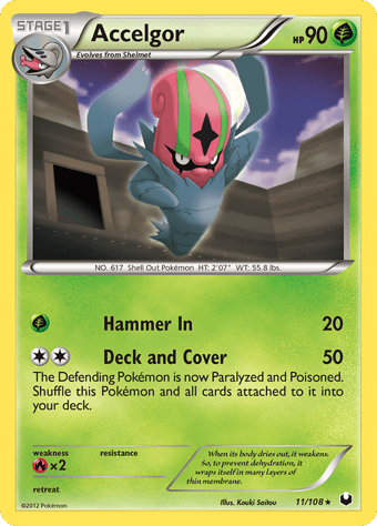 Accelgor Dark Explorers Pokemon Card