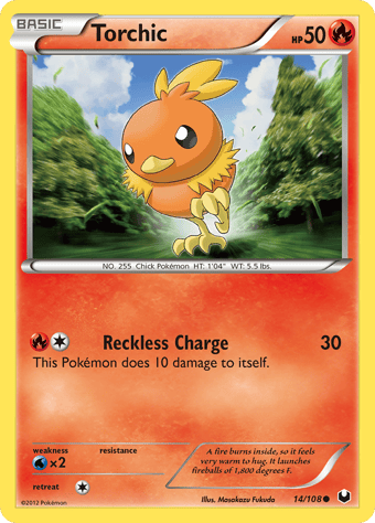 Torchic Dark Explorers Pokemon Card