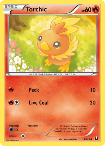 Torchic Dark Explorers Pokemon Card