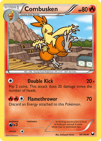Combusken Dark Explorers Pokemon Card