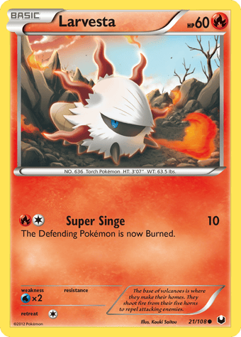 Larvesta Dark Explorers Pokemon Card