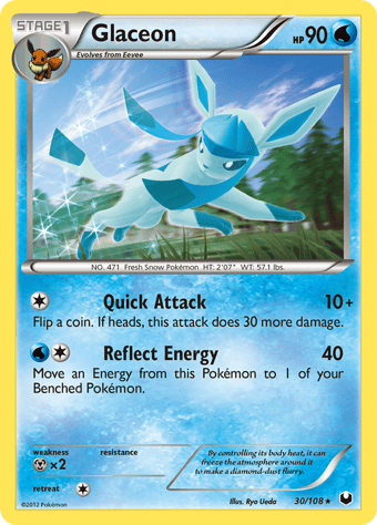 Glaceon Dark Explorers Pokemon Card