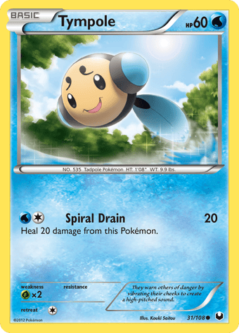 Tympole Dark Explorers Pokemon Card