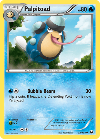 Palpitoad Dark Explorers Pokemon Card
