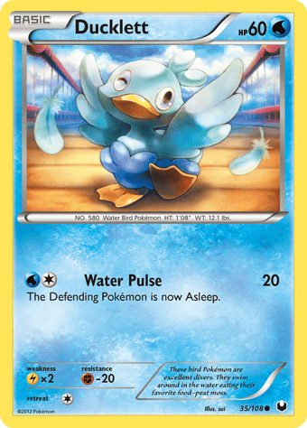 Ducklett Dark Explorers Pokemon Card