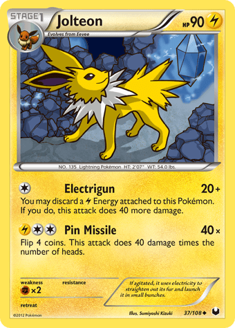 Jolteon Dark Explorers Pokemon Card