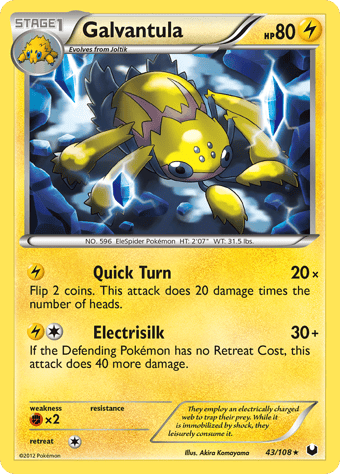 Galvantula Dark Explorers Pokemon Card