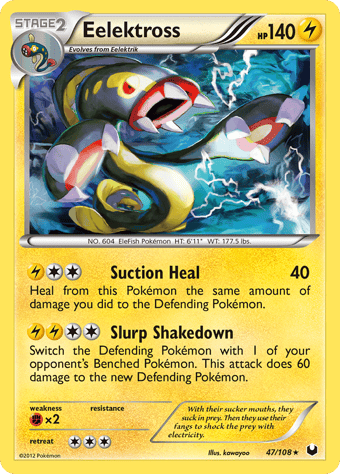 Eelektross Dark Explorers Pokemon Card