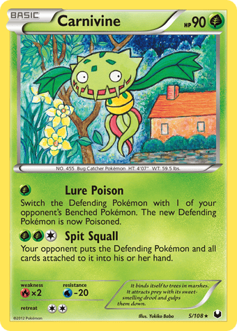 Carnivine Dark Explorers Pokemon Card