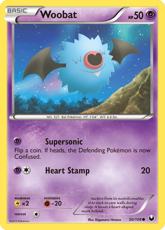 Woobat Dark Explorers Pokemon Card