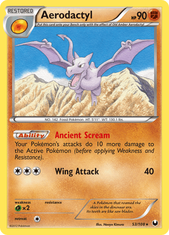 Aerodactyl Dark Explorers Pokemon Card
