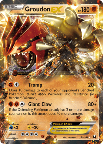Groudon-EX Dark Explorers Pokemon Card