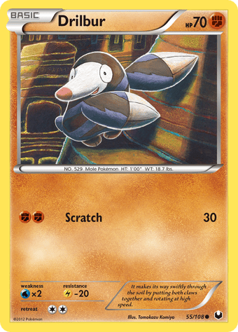 Drilbur Dark Explorers Pokemon Card