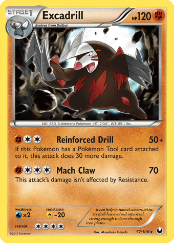 Excadrill Dark Explorers Pokemon Card
