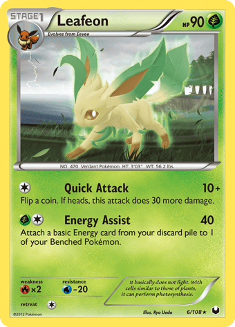 Leafeon Dark Explorers Pokemon Card