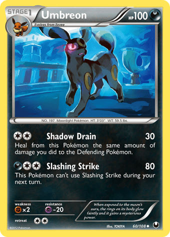 Umbreon Dark Explorers Pokemon Card
