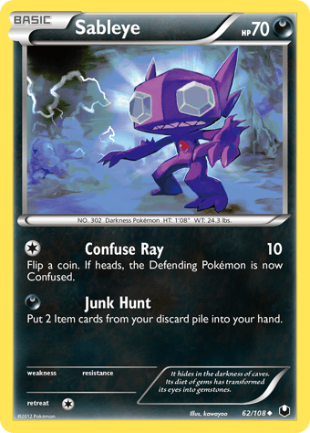 Sableye Dark Explorers Pokemon Card