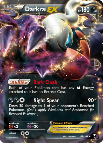 Darkrai-EX Dark Explorers Pokemon Card