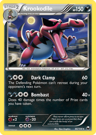 Krookodile Dark Explorers Pokemon Card
