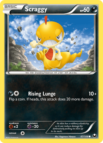 Scraggy Dark Explorers Pokemon Card