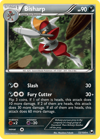 Bisharp Dark Explorers Pokemon Card