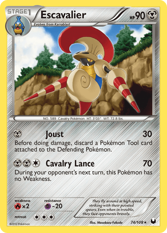 Escavalier Dark Explorers Pokemon Card