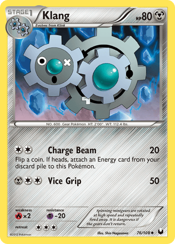Klang Dark Explorers Pokemon Card