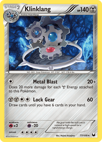 Klinklang Dark Explorers Pokemon Card
