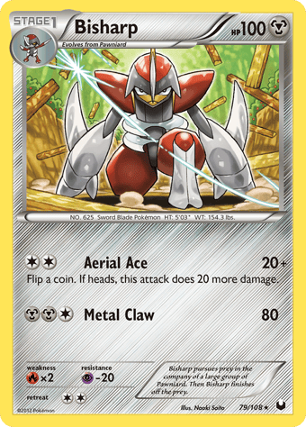 Bisharp Dark Explorers Pokemon Card