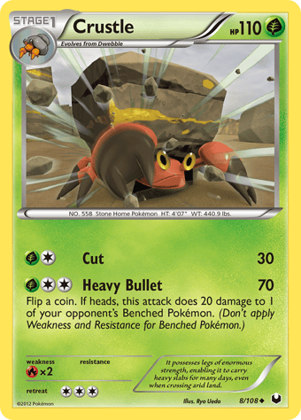 Crustle Dark Explorers Pokemon Card