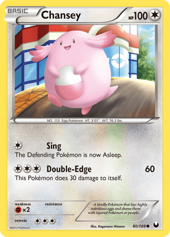 Chansey Dark Explorers Pokemon Card