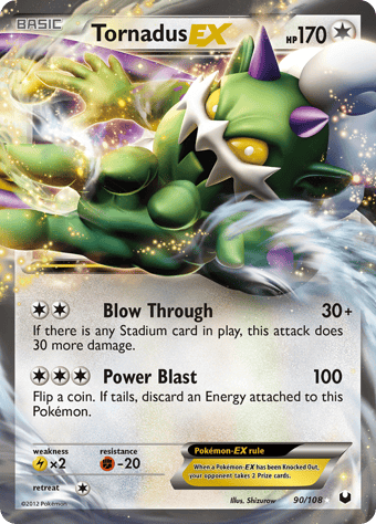 Tornadus-EX Dark Explorers Pokemon Card