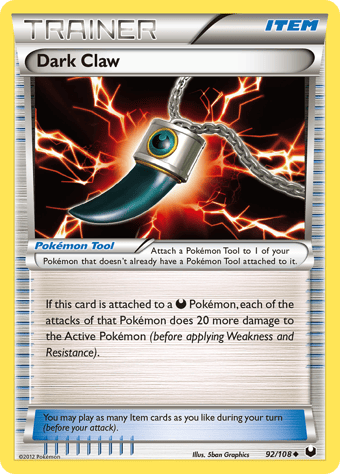 Dark Claw Dark Explorers Pokemon Card