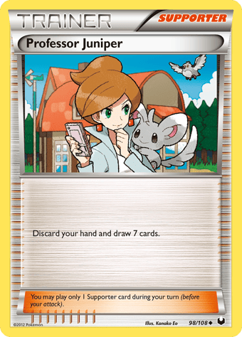Professor Juniper Dark Explorers Pokemon Card
